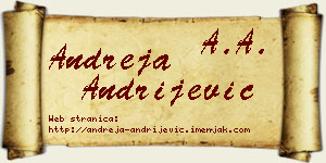 Andreja Andrijević vizit kartica